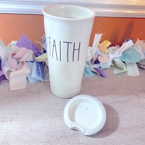 Rae Dunn “Faith” ceramic mug with lid - Picture 3 of 5